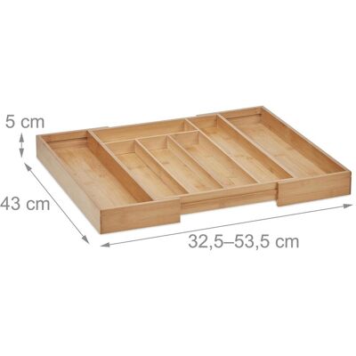 Relaxdays Range-couteaux, Range-couverts, Marron - Publicité Relaxdays Range-couteaux, Range-couverts, Marron - Publicité