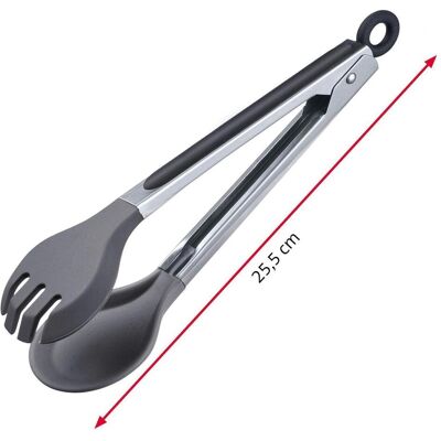 Westmark Pince à buffets Round Silicone Mini, 25.5cm, Couverts de service, Gris, Argent - Publicité Westmark Pince à buffets Round Silicone Mini, 25.5cm, Couverts de service, Gris, Argent - Publicité