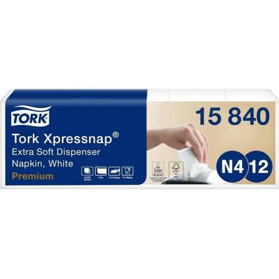 Tork, Serviettes de table, Serviettes de table Xpressnap Extra Soft (1 pcs, 33 x 21.30 cm) - Publicité Tork, Serviettes de table, Serviettes de table Xpressnap Extra Soft (1 pcs, 33 x 21.30 cm) - Publicité