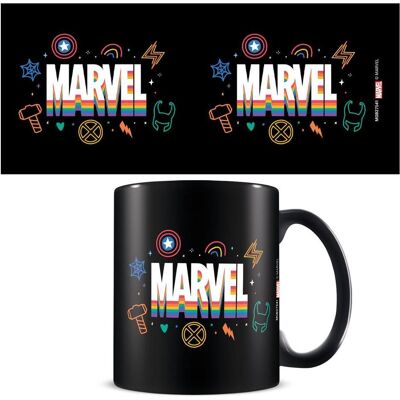 Pyramid Marvel Pride (Logo Rainbow) Black Mug, Tasse, Noir, Multicolore - Publicité Pyramid Marvel Pride (Logo Rainbow) Black Mug, Tasse, Noir, Multicolore - Publicité