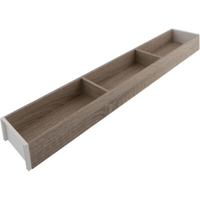 Blum Ambia-Line Cadre de tiroir étroit - 572x100x50mm, Chêne Bardolino Acier, Range-couverts, Marron - Publicité Blum Ambia-Line Cadre de tiroir étroit - 572x100x50mm, Chêne Bardolino Acier, Range-couverts, Marron - Publicité