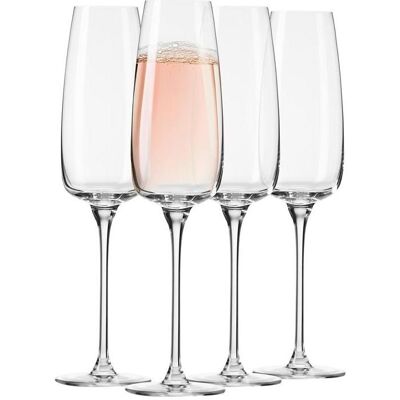 Krosno Champagne glass set Modern, glass, 0.250 l, 4 pcs, Verres à vin, Transparent - Publicité Krosno Champagne glass set Modern, glass, 0.250 l, 4 pcs, Verres à vin, Transparent - Publicité