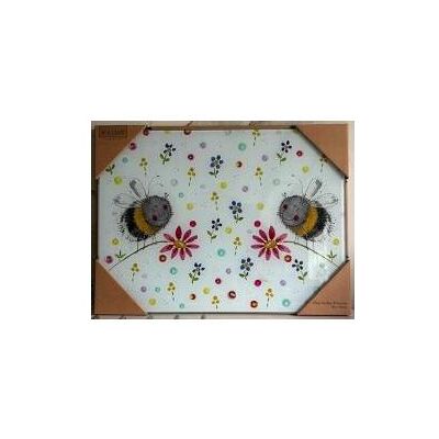 Alex Clark Art, Dessous de plat + sous-verre, Dekorative Glasplatte mit Bienen- und Blumenmotiven - Publicité Alex Clark Art, Dessous de plat + sous-verre, Dekorative Glasplatte mit Bienen- und Blumenmotiven - Publicité