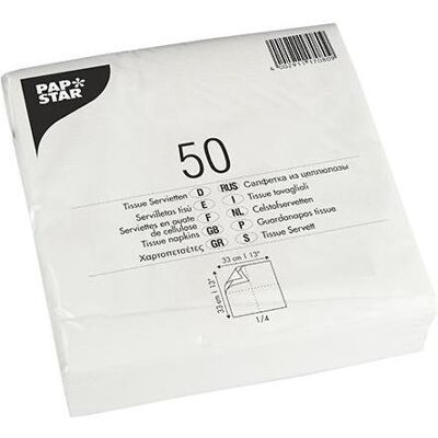Papstar, Serviettes de table, Servietten (50 pcs, 33 x 33 cm) - Publicité Papstar, Serviettes de table, Servietten (50 pcs, 33 x 33 cm) - Publicité