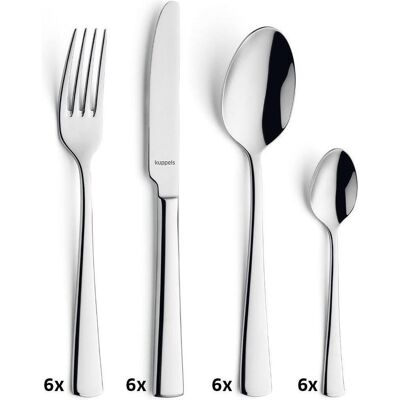 Kuppels Set de couverts 24 pièces B0959 Flair, Couverts, Argent - Publicité Kuppels Set de couverts 24 pièces B0959 Flair, Couverts, Argent - Publicité
