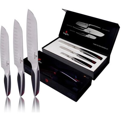 BerlingerHaus Santoku Phantom 3 Knife Set Bh-2024, Couverts, Multicolore - Publicité BerlingerHaus Santoku Phantom 3 Knife Set Bh-2024, Couverts, Multicolore - Publicité