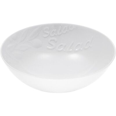 6x CreaTable Saladier Olive 26cm, Saladier + bol, Blanc - Publicité 6x CreaTable Saladier Olive 26cm, Saladier + bol, Blanc - Publicité
