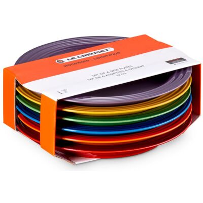 Le Creuset Set 6 side plates 22 cm rainbow, Assiettes, Multicolore - Publicité Le Creuset Set 6 side plates 22 cm rainbow, Assiettes, Multicolore - Publicité