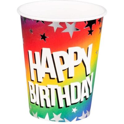 Boland, Vaisselle de pique-nique, 10 gobelets en papier Happy Birthday 210ml (10x) - Publicité Boland, Vaisselle de pique-nique, 10 gobelets en papier Happy Birthday 210ml (10x) - Publicité
