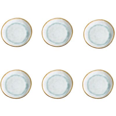 Medard de Noblat Shadow Aqua - Coffret 6 Assiettes Dessert - Publicité Medard de Noblat Shadow Aqua - Coffret 6 Assiettes Dessert - Publicité