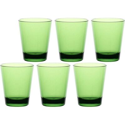 Rose Tulipani ROSE&TULIPANI FIABA Set de 6 verres acryliques 440 ml Vert, Verres, Vert - Publicité Rose Tulipani ROSE&TULIPANI FIABA Set de 6 verres acryliques 440 ml Vert, Verres, Vert - Publicité