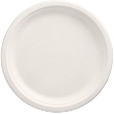 Papstar, Vaisselle de pique-nique, 50 assiettes, canne à sucre "pure" non divisée Ø 26 cm - 2 cm blanc (50x) - Publicité Papstar, Vaisselle de pique-nique, 50 assiettes, canne à sucre "pure" non divisée Ø 26 cm - 2 cm blanc (50x) - Publicité