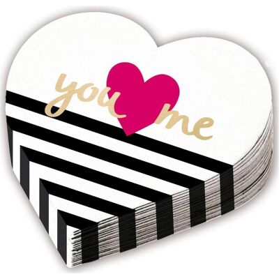 Amscan, Serviettes de table, Serviettes de table en forme de coeur (12 pcs, 32 x 32 cm) - Publicité Amscan, Serviettes de table, Serviettes de table en forme de coeur (12 pcs, 32 x 32 cm) - Publicité