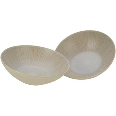 CreaTable Vesuvio - Set de saladiers, Beige, Élégant, Résistant - Publicité CreaTable Vesuvio - Set de saladiers, Beige, Élégant, Résistant - Publicité