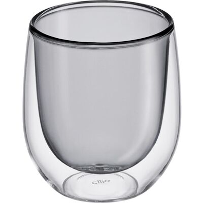 Cilio Kaffee-Glas VERONA, grau, Tasse, Gris - Publicité Cilio Kaffee-Glas VERONA, grau, Tasse, Gris - Publicité