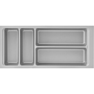 Agoform Scoop II - 474x216x59 mm - Plastique - argent - Insert pour couverts - Publicité Agoform Scoop II - 474x216x59 mm - Plastique - argent - Insert pour couverts - Publicité