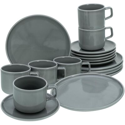 Service à café CREATABLE Chef Collection Gris 16 pièces - Pour 6 personnes - Publicité Service à café CREATABLE Chef Collection Gris 16 pièces - Pour 6 personnes - Publicité