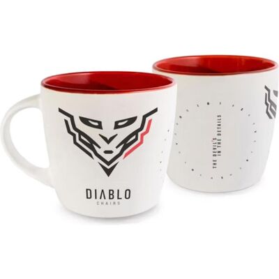 Diablo Chaises Kubek blanc et rouge, Tasse, Rouge, Blanc - Publicité Diablo Chaises Kubek blanc et rouge, Tasse, Rouge, Blanc - Publicité