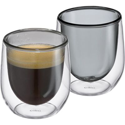 Cilio Espresso-Glas VERONA, grau, Tasse, Gris - Publicité Cilio Espresso-Glas VERONA, grau, Tasse, Gris - Publicité