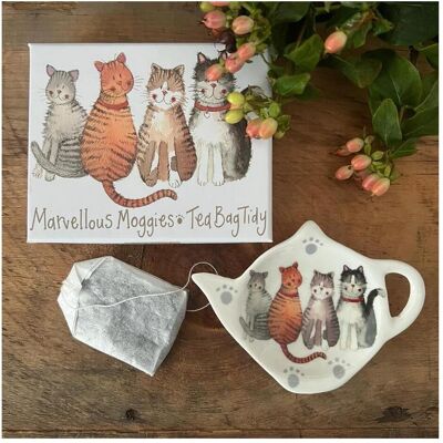 Alex Clark Art Teebeutelteller TB02 4 Katzen Untertasse, Tasse, Multicolore - Publicité Alex Clark Art Teebeutelteller TB02 4 Katzen Untertasse, Tasse, Multicolore - Publicité