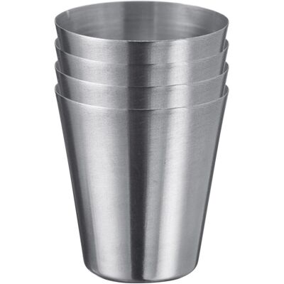 Westmark Mini-Becher Mendo 4er Set, Verres à cocktail, Argent - Publicité Westmark Mini-Becher Mendo 4er Set, Verres à cocktail, Argent - Publicité