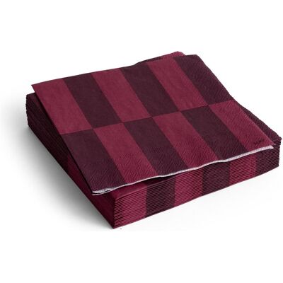 HAY, Serviettes de table, - Pattern Cocktail Napkins - Set of 20 - Bordeaux & Wine Red (20 pcs, 12.50 x 12.50 cm) - Publicité HAY, Serviettes de table, - Pattern Cocktail Napkins - Set of 20 - Bordeaux & Wine Red (20 pcs, 12.50 x 12.50 cm) - Publicité