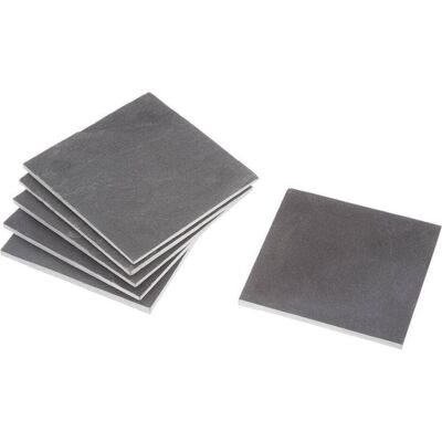 Secret de Gourmet Ensemble de 6 Sous-verres en Ardoise 10x10cm - Publicité Secret de Gourmet Ensemble de 6 Sous-verres en Ardoise 10x10cm - Publicité