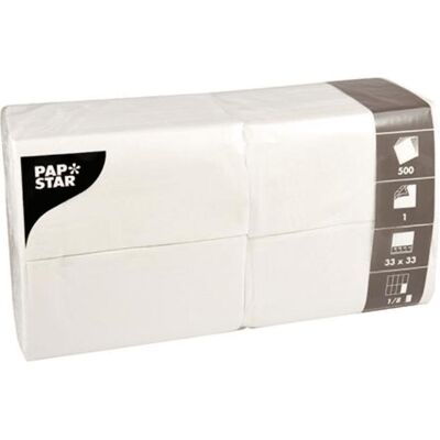 Papstar, Serviettes de table, 16109 Papierserviette (500 pcs, 33 x 33 cm) - Publicité Papstar, Serviettes de table, 16109 Papierserviette (500 pcs, 33 x 33 cm) - Publicité