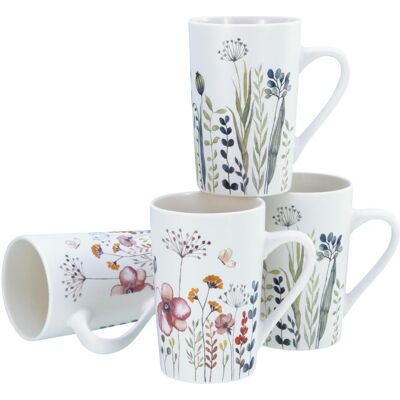 4x CreaTable Kaffeebecher Botanica 360 sort, Tasse, Multicolore - Publicité 4x CreaTable Kaffeebecher Botanica 360 sort, Tasse, Multicolore - Publicité