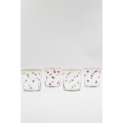 Hermia Lady V1 Glass Set (4 Pieces), Verres, Or, Transparent - Publicité Hermia Lady V1 Glass Set (4 Pieces), Verres, Or, Transparent - Publicité