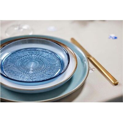 Bitz Assiette en verre Kusintha 18 cm bleu, Assiettes, Bleu - Publicité Bitz Assiette en verre Kusintha 18 cm bleu, Assiettes, Bleu - Publicité