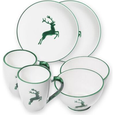 Gmundner Keramik Grüner Hirsch, petit déjeuner en refuge pour 2 coupes, Tasse, Multicolore - Publicité Gmundner Keramik Grüner Hirsch, petit déjeuner en refuge pour 2 coupes, Tasse, Multicolore - Publicité