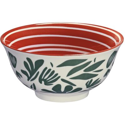 6x Cilio Bowl Amici Feuilles porcelaine 850 ml ø 18x8 cm, Saladier + bol, Multicolore - Publicité 6x Cilio Bowl Amici Feuilles porcelaine 850 ml ø 18x8 cm, Saladier + bol, Multicolore - Publicité