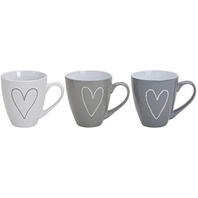 6x G. Wurm Tasse à café jumbo 'coeur, Tasse, Multicolore - Publicité 6x G. Wurm Tasse à café jumbo 'coeur, Tasse, Multicolore - Publicité
