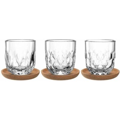 Leonardo Cappuccino Becher Gocce mit Untersetzer 220 ml, Tasse, Transparent - Publicité Leonardo Cappuccino Becher Gocce mit Untersetzer 220 ml, Tasse, Transparent - Publicité