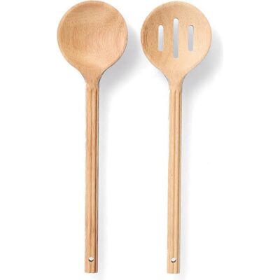 Zeller Present Set de couverts à salade "Stripes", 2 pcs., hévéa, Couverts de service, Marron - Publicité Zeller Present Set de couverts à salade "Stripes", 2 pcs., hévéa, Couverts de service, Marron - Publicité