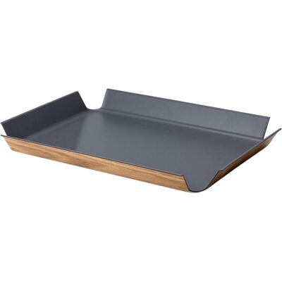 Plateau rectangulaire antidérapant gris Continenta - Plateau de service - Publicité Plateau rectangulaire antidérapant gris Continenta - Plateau de service - Publicité