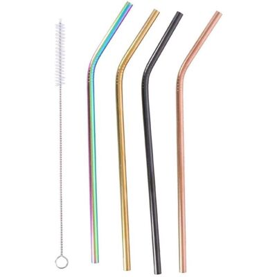 alpina Pailles Eco, 4 pcs., Pailles, Multicolore - Publicité alpina Pailles Eco, 4 pcs., Pailles, Multicolore - Publicité