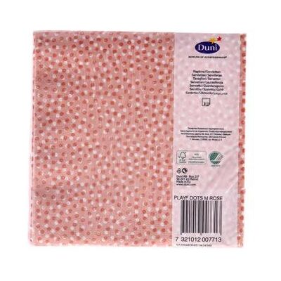 Duni, Serviettes de table, Serviettes Playful Dots Mellow Rose, 33x33 cm (33 x 33 cm) - Publicité Duni, Serviettes de table, Serviettes Playful Dots Mellow Rose, 33x33 cm (33 x 33 cm) - Publicité