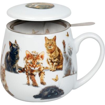 6x Könitz Teebecher Samtpfoten 420ml, Tasse, Multicolore, Blanc - Publicité 6x Könitz Teebecher Samtpfoten 420ml, Tasse, Multicolore, Blanc - Publicité
