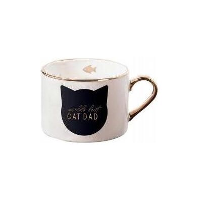 ART Geschenk für Katzenliebhaber Cat Dad, Tasse, Noir, Or - Publicité ART Geschenk für Katzenliebhaber Cat Dad, Tasse, Noir, Or - Publicité