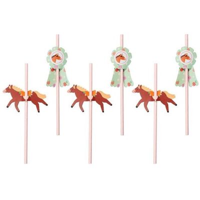 vidaXL Paille de cheval 19,5cm 6pc, Pailles, Multicolore - Publicité vidaXL Paille de cheval 19,5cm 6pc, Pailles, Multicolore - Publicité