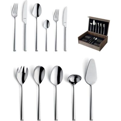 Ensemble de 78 pièces Amefa Ventura - Argent - pour 12 personnes - Publicité Ensemble de 78 pièces Amefa Ventura - Argent - pour 12 personnes - Publicité