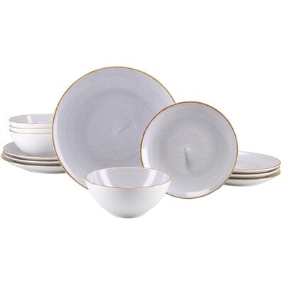CreaTable, Set de vaisselle, Vintage Nature (12 pcs) - Publicité CreaTable, Set de vaisselle, Vintage Nature (12 pcs) - Publicité