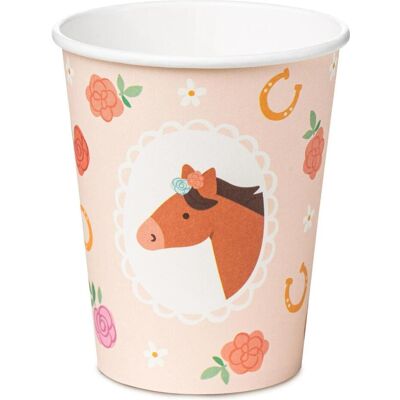 Partydeco, Vaisselle de pique-nique, Einwegbecher Pferd, 220 ml, 6 Stück (6x) - Publicité Partydeco, Vaisselle de pique-nique, Einwegbecher Pferd, 220 ml, 6 Stück (6x) - Publicité