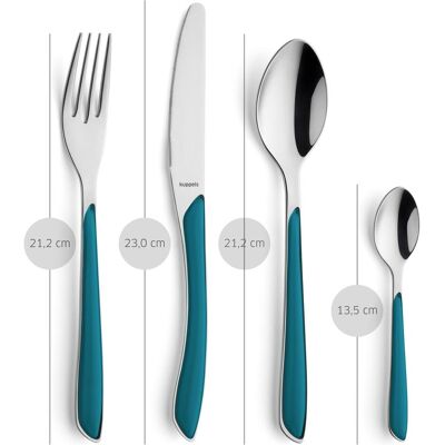 Kuppels Set de couverts 24 pièces pétrole 2214 Prisma, Couverts, Turquoise - Publicité Kuppels Set de couverts 24 pièces pétrole 2214 Prisma, Couverts, Turquoise - Publicité