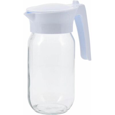 Excellent Houseware Pichet, verre, 1000ml, Conteneurs de service, Transparent, Blanc - Publicité Excellent Houseware Pichet, verre, 1000ml, Conteneurs de service, Transparent, Blanc - Publicité