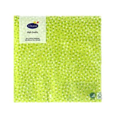 Duni, Serviettes de table, Serviettes Playful Dots Kiwi, 33x33 cm (33 x 33 cm) - Publicité Duni, Serviettes de table, Serviettes Playful Dots Kiwi, 33x33 cm (33 x 33 cm) - Publicité