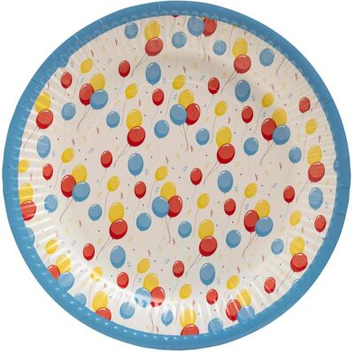 PROnappe, Vaisselle de pique-nique, 10 assiettes en carton Ballons Ø 23,0 cm (10x) - Publicité PROnappe, Vaisselle de pique-nique, 10 assiettes en carton Ballons Ø 23,0 cm (10x) - Publicité