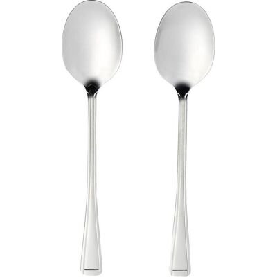 Salter BW09649 Buxton 2-Piece Serving Spoon Set, Couverts de service, Argent - Publicité Salter BW09649 Buxton 2-Piece Serving Spoon Set, Couverts de service, Argent - Publicité